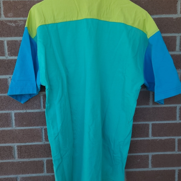 Vintage - Bugle Boy Co. - Colourblock Button Collar T-Shirt - Size M - Picture 7 of 8